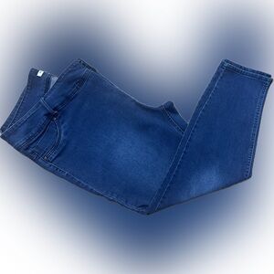 GUC Workshop SZ 22W blue leggings w/rear pockets/waist 44”-48”